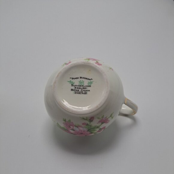 Royal Sutherland English Bone China Creamer Peach Blossom Floral - Picture 9 of 11